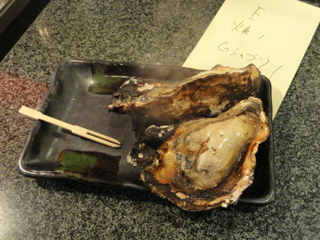 Grilled oysters on Miyajima