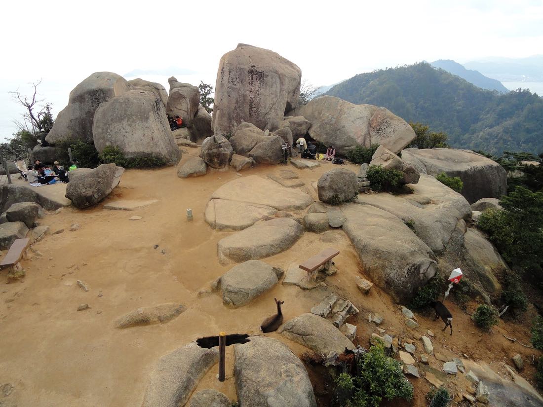 The summit rocks of Mount Misen, Miyajima