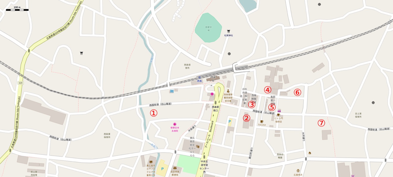 The brewery street of Saijo, Higashi-Hiroshima, with its red-brick chimneys